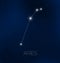 Aries constellation in night sky