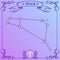 Aries constellation on a purple background. Schematic representation of the signs of the zodiac