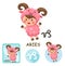 Aries vector collection. zodiac signs