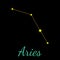 Aries vector constellation with stars and name.
