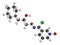 Arimoclomol drug molecule. 3D rendering. Atoms are represented as spheres with conventional color coding: hydrogen white, carbon