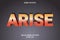 Arise editable text effect embossed cartoon style