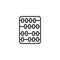 Arithmetic abacus line icon