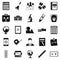 Arithmometer icons set, simple style