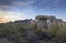 Arizona desert landscape adobe home