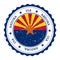 Arizona flag badge.