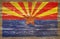 Arizona Flag on Wood