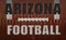 Arizona Football Text on a Flattened Football