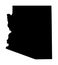 Arizona map silhouette.