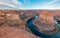 Arizona meander Horseshoe Bend of the Colorado River in Glen Canyon, beautiful landscape, picture for a postcard, big