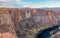 Arizona meander Horseshoe Bend of the Colorado River in Glen Canyon, beautiful landscape, picture for a postcard, big