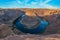 Arizona meander Horseshoe Bend of the Colorado River in Glen Canyon, beautiful landscape, picture for a postcard, big