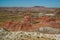 Arizona mountain eroded landscape, Petrified Forest National Wilderness Area and Painted Desert