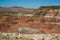 Arizona mountain eroded landscape, Petrified Forest National Wilderness Area and Painted Desert