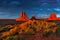 Arizona, Navajo Indian Park, Sunset Landscape Scene, Monument Valley