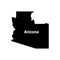 Arizona outline icon isolated. Symbol, logo illustration for mobile concept and web design.
