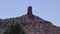 Arizona, Sedona, A zoom in on Chimney Rock with a tree in the foreground