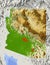 Arizona, shaded relief map