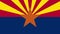 Arizona State Flag with Light Rays Animation