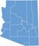 Arizona State map by counties