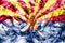 Arizona state smoke flag, United States Of America