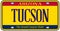 Arizona Tucson State License Plate
