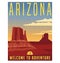 Arizona United States retro travel poster