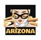 Arizona.  Vector hand drawn illustration of  girl in shawl and glasses . Creative artwork.