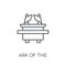 Ark of the Convenant linear icon. Modern outline Ark of the Conv