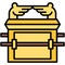 Ark of the Covenant icon, Holy week related vector illustration