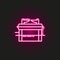 Ark of Covenant neon style icon. Simple thin line, outline  of judaism icons for ui and ux, website or mobile application