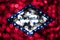 Arkansas abstract blurry bokeh flag. Christmas, New Year and National day concept flag. United States of America