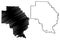 Arkansas County, Arkansas U.S. county, United States of America,USA, U.S., US map vector illustration, scribble sketch Arkansas