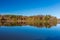 Arkansas fall landscape and lake in Petit Jean state park