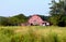 Arkansas Farm With Red Wooden Barn