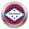 Arkansas Flag Silver Icon