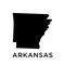 Arkansas map icon  trendy