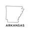 Arkansas map icon vector trendy