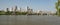 The Arkansas River flows by the Little Rock Waterfront under Bridges and Tresles