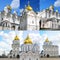 Arkhangel\'s church collage. Moscow Kremlin.