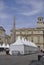 Arles, 9th september: Flee Market Tents from Place de la Republique Square in Arles, France