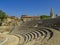 Arles Roman theatre, UNESCO World Heritage Site, with sunlight and blue sky