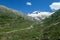 Arlhoehe - A panoramic view on a glacier in high Alps