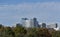 Arlington Skyline as Seen from the Memorial Bridge on a Sunny Fall Afternoon with Trees in the Foreground