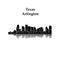 Arlington, Texas city silhouette