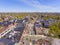 Arlington town center aerial view, Massachusetts, USA