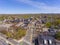 Arlington town center aerial view, Massachusetts, USA