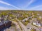 Arlington town center aerial view, Massachusetts, USA