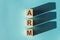 ARM - acronym from wooden blocks with letters, Advanced RISC Machine ARM concept chip architectures microprocessor technology, top