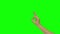 Arm of girl showing okay sign. Chroma key. Close up